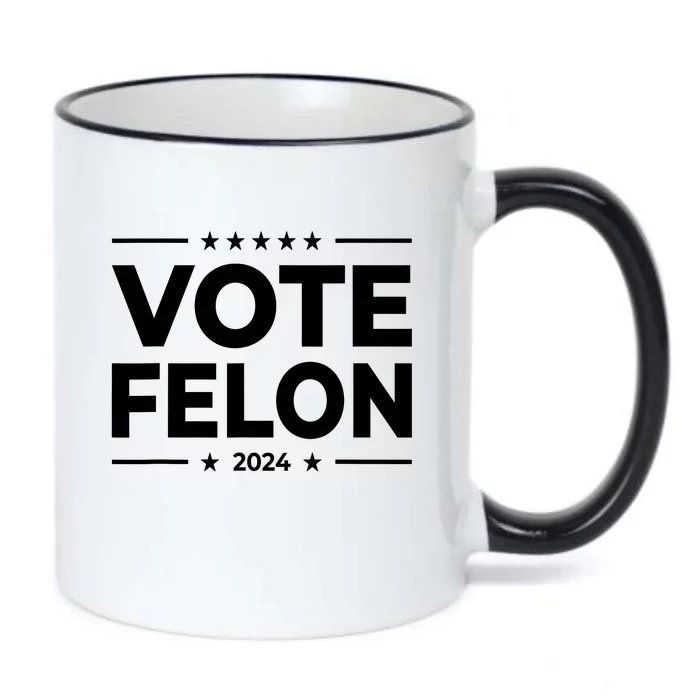 Vote Felon Trump 2024 Usa United States Stars Black Color Changing Mug