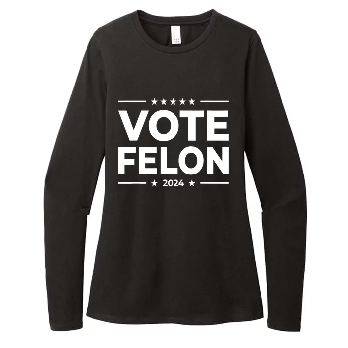 Vote Felon Trump 2024 Usa United States Stars Womens CVC Long Sleeve Shirt