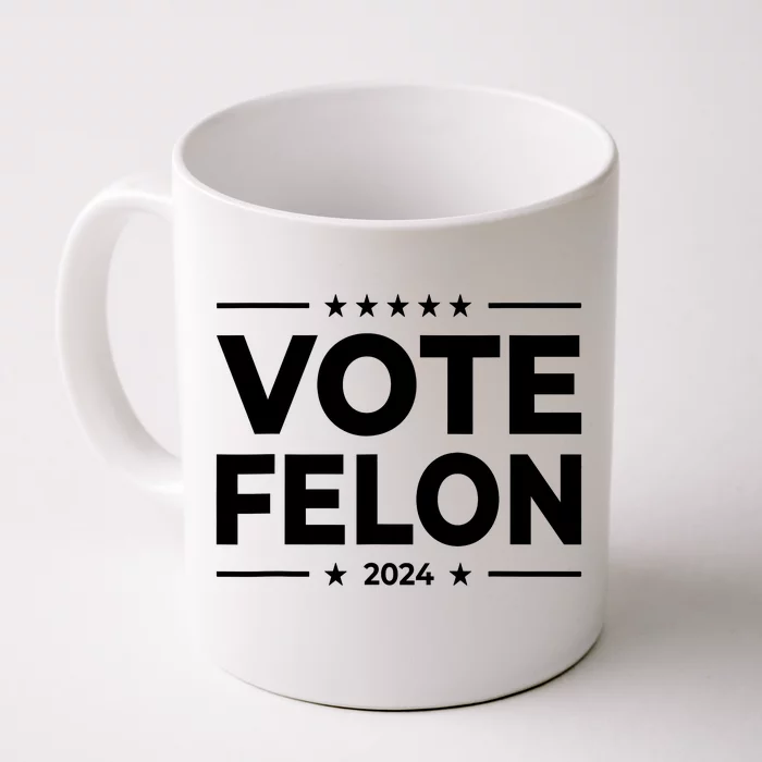 Vote Felon Trump 2024 Usa United States Stars Front & Back Coffee Mug