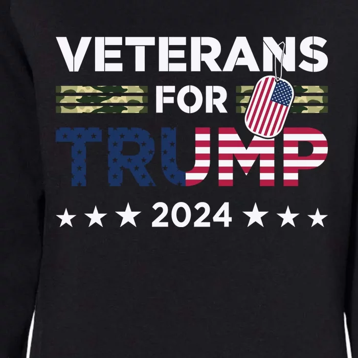 Veterans For Trump 2024 Election Vote Womens California Wash Sweatshirt