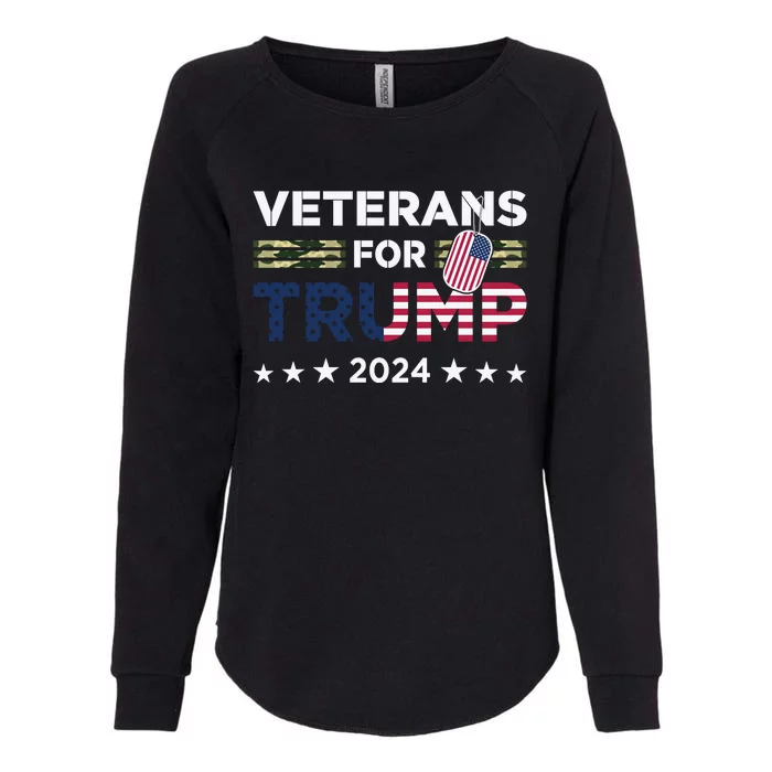 Veterans For Trump 2024 Election Vote Womens California Wash Sweatshirt