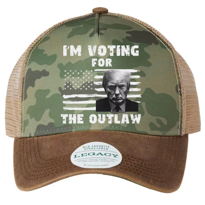 Voting For The Outlaw 2024 Convicted Felon Legacy Tie Dye Trucker Hat