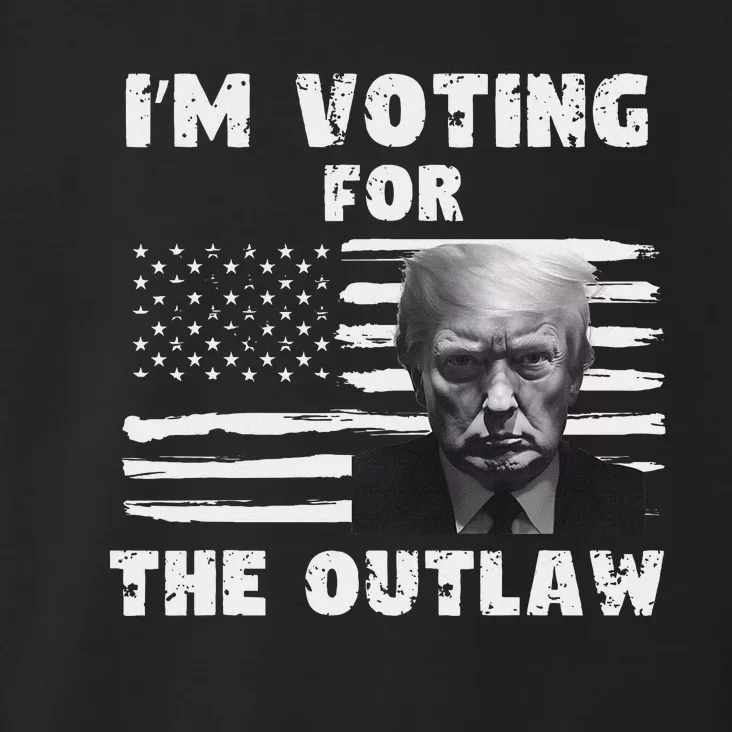 Voting For The Outlaw 2024 Convicted Felon Toddler Hoodie