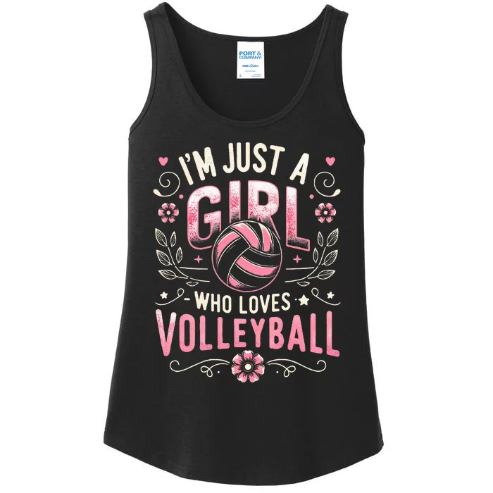 Volleyball For Teens Wo Girl Who Loves Volleyball Ladies Essential Tank