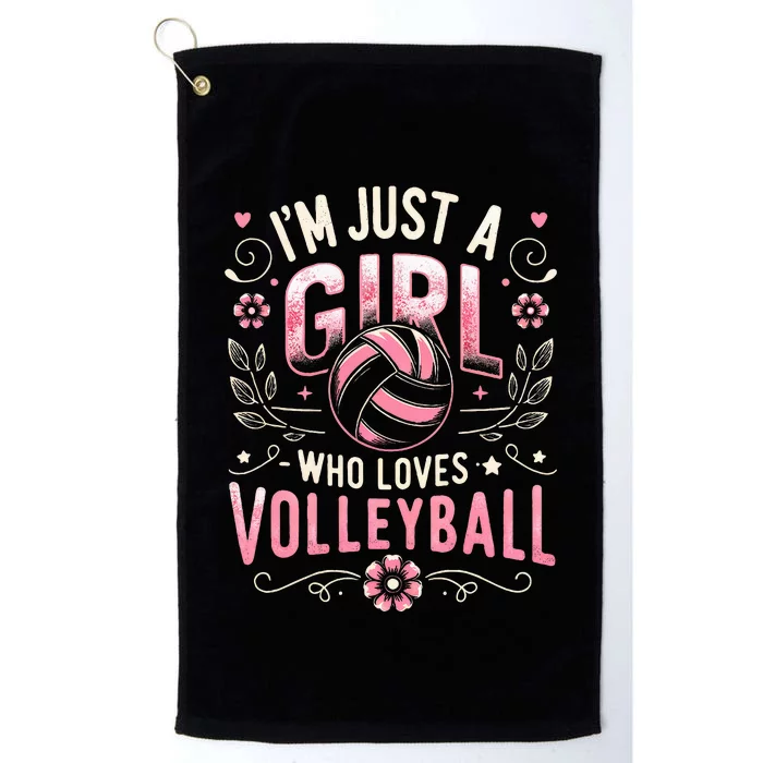 Volleyball For Teens Wo Girl Who Loves Volleyball Platinum Collection Golf Towel