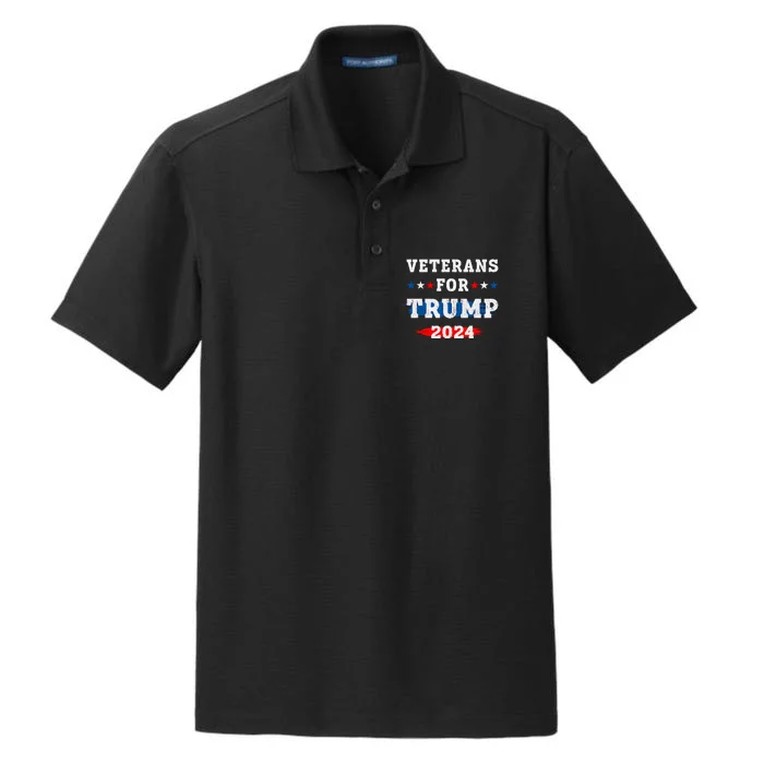 Veterans For Trump 2024 Veteran Support For Donald Trump Dry Zone Grid Performance Polo