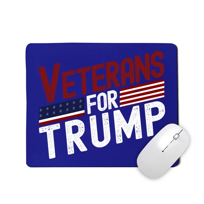 Veterans For Trump 2024 American Flag 4th Of July Gift Mousepad