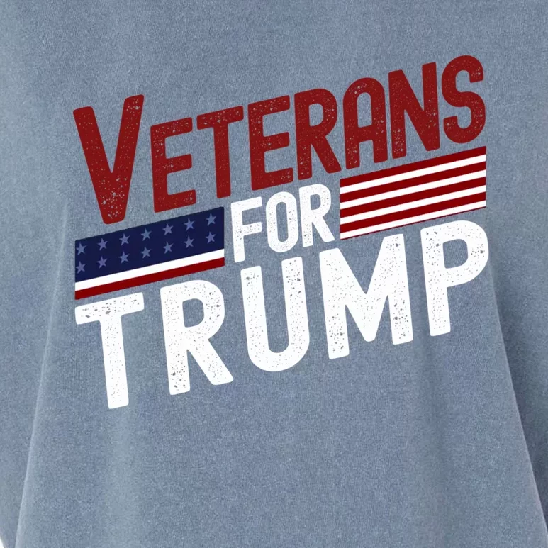 Veterans For Trump 2024 American Flag 4th Of July Gift Garment-Dyed Women's Muscle Tee