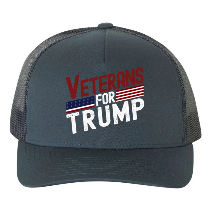 Veterans For Trump 2024 American Flag 4th Of July Gift Yupoong Adult 5-Panel Trucker Hat