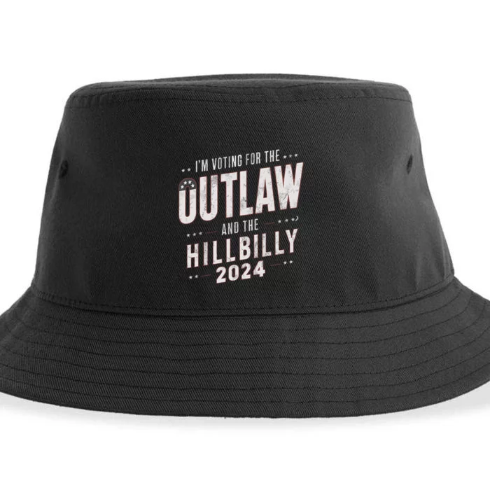 Voting For The Outlaw And The Hillbilly 2024 Sustainable Bucket Hat