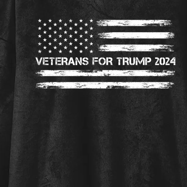 Veterans For Trump 2024 Election 2024 Hooded Wearable Blanket