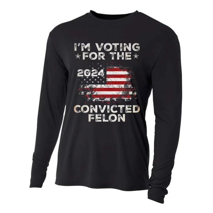 Voting For The Outlaw Trump 2024 Cooling Performance Long Sleeve Crew