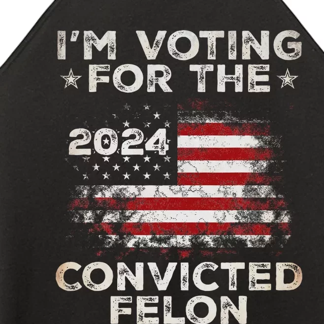 Voting For The Outlaw Trump 2024 Women’s Perfect Tri Rocker Tank