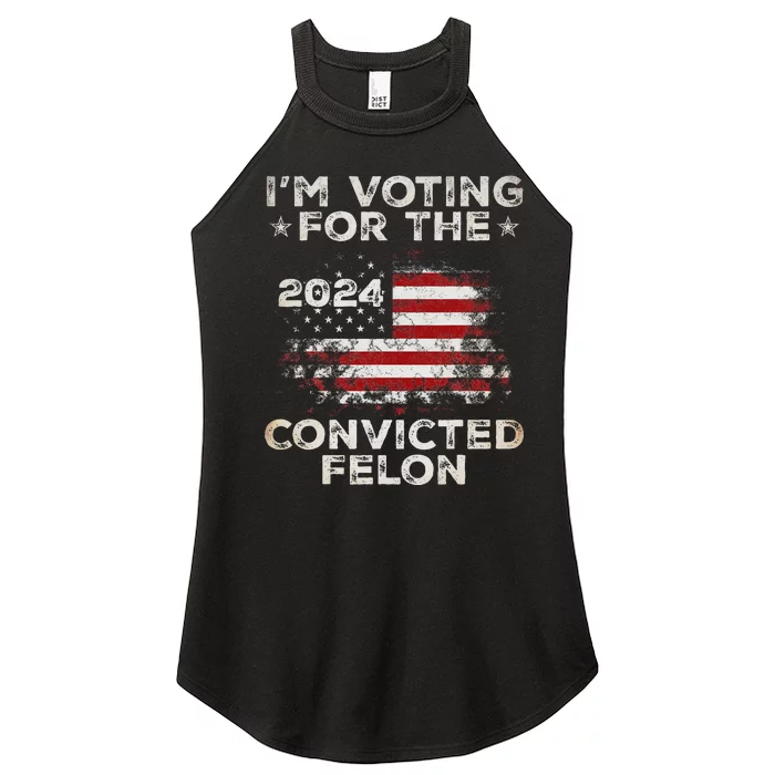 Voting For The Outlaw Trump 2024 Women’s Perfect Tri Rocker Tank