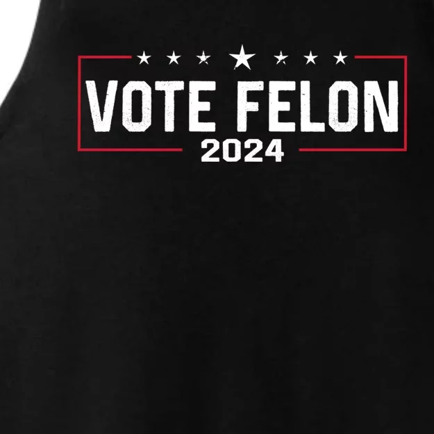 Vote Felon Trump 2024 45 And 47 Funny Vote For The Felon Gift Ladies Tri-Blend Wicking Tank