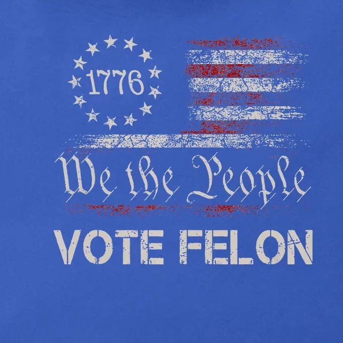 Vote Felon Trump 2024 45 And 47 Zip Tote Bag