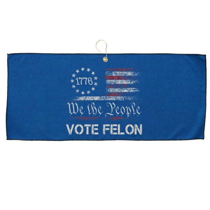 Vote Felon Trump 2024 45 And 47 Large Microfiber Waffle Golf Towel