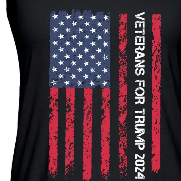 Veterans For Trump 2024 Election Ladies Essential Flowy Tank