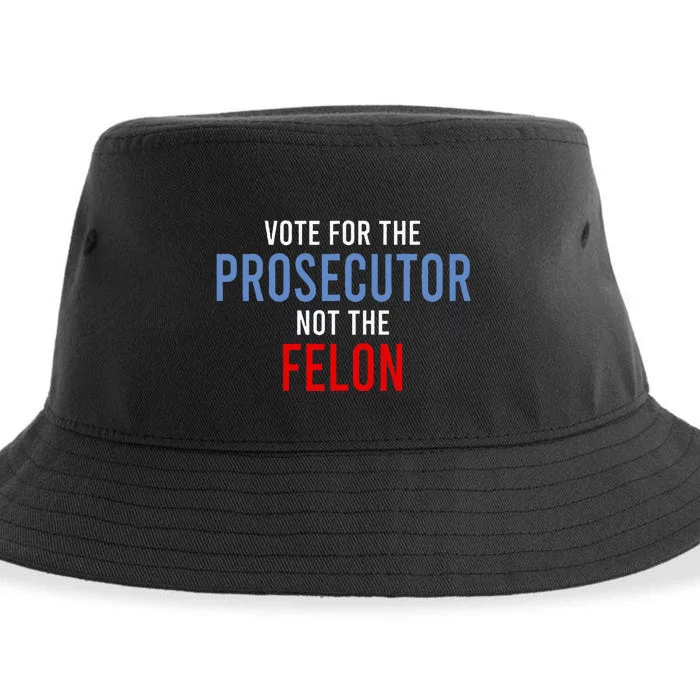 Vote For The Prosecutor Not The Felon Sustainable Bucket Hat