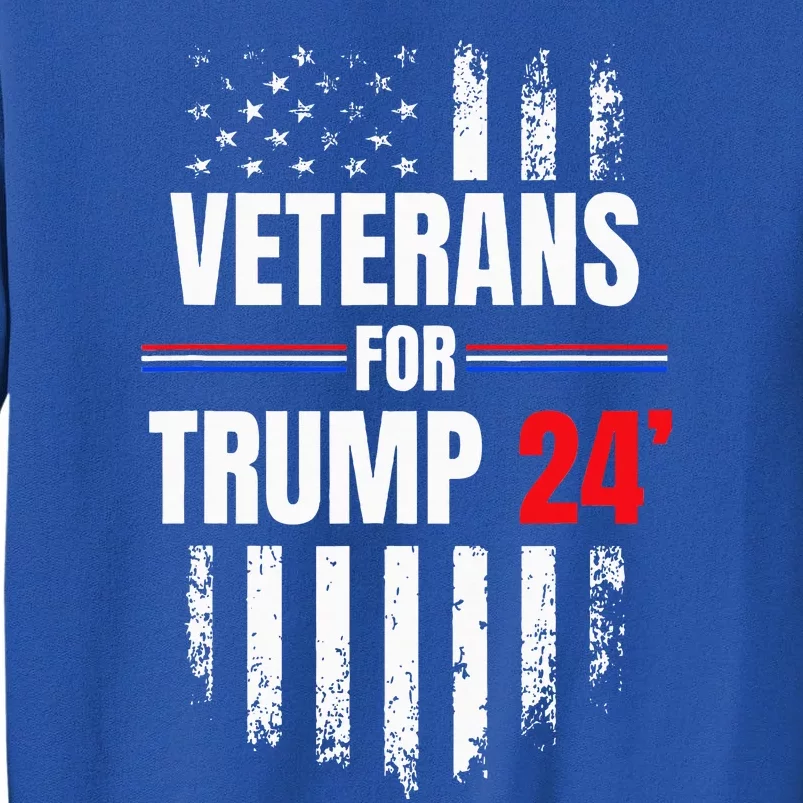 Veterans For Trump 2024 American Flag Sweatshirt