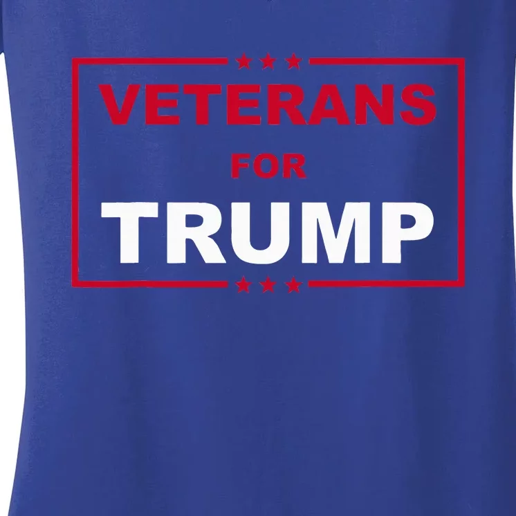 Veterans For Trump Pro Trump Women's V-Neck T-Shirt