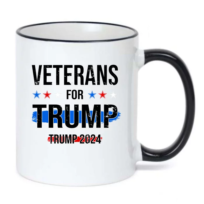 Veterans For Trump 2024 Black Color Changing Mug