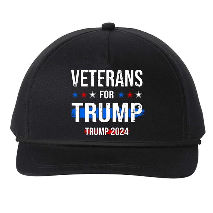 Veterans For Trump 2024 Snapback Five-Panel Rope Hat