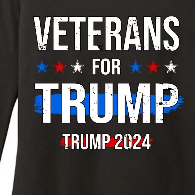 Veterans For Trump 2024 Womens CVC Long Sleeve Shirt