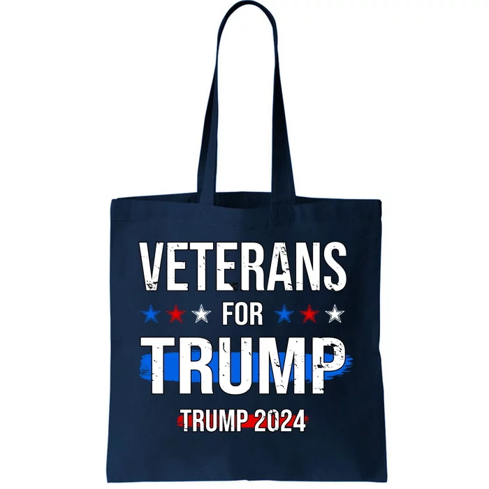 Veterans For Trump 2024 Tote Bag