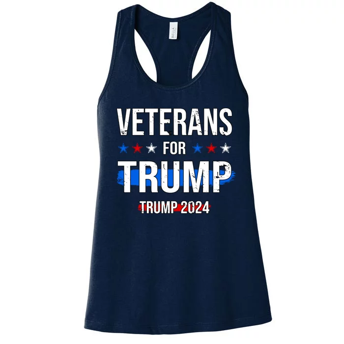 Veterans For Trump 2024 Women's Racerback Tank