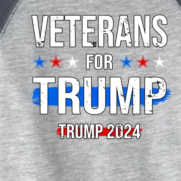 Veterans For Trump 2024 Toddler Fine Jersey T-Shirt