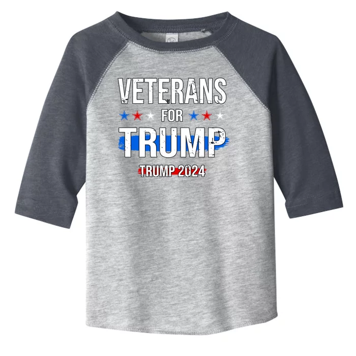 Veterans For Trump 2024 Toddler Fine Jersey T-Shirt