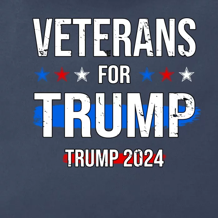 Veterans For Trump 2024 Zip Tote Bag