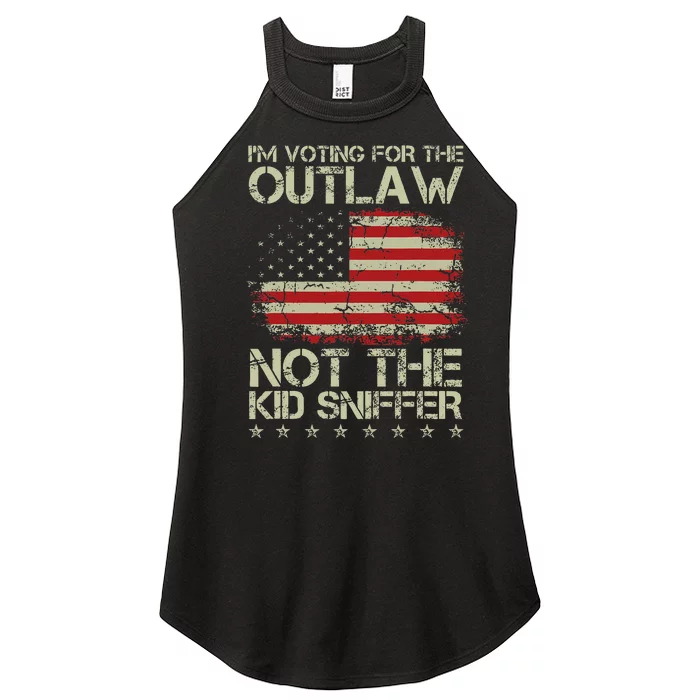 Voting For The Outlaw Political Humor Women’s Perfect Tri Rocker Tank