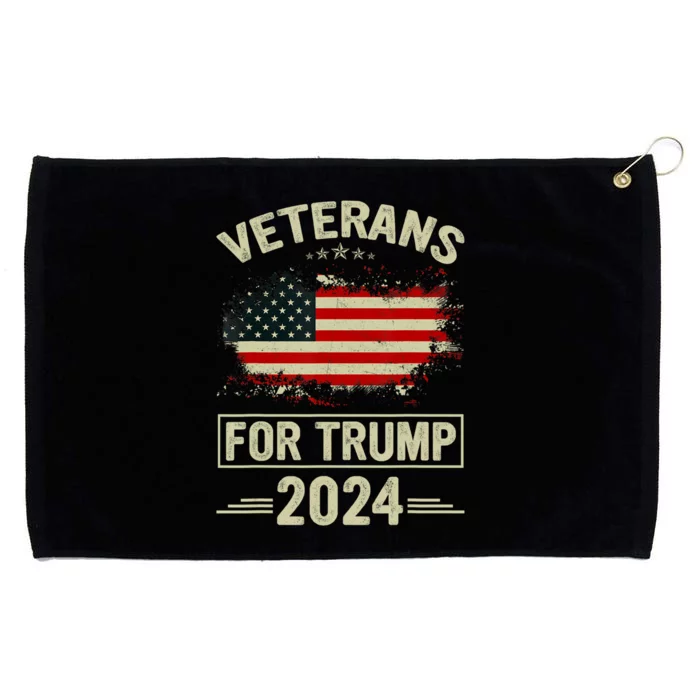 Veterans For Trump 2024 Veteran Day Grommeted Golf Towel