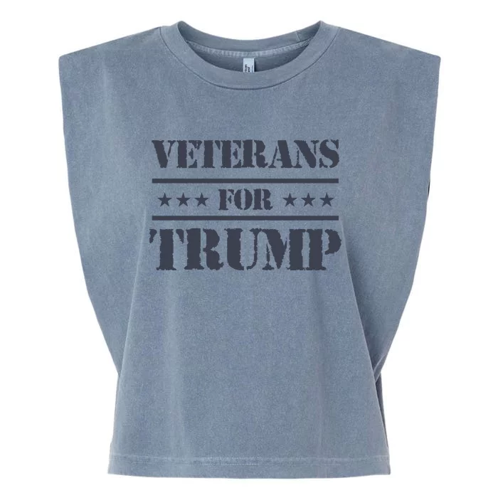 Veterans For Trump 2024 Garment-Dyed Women's Muscle Tee