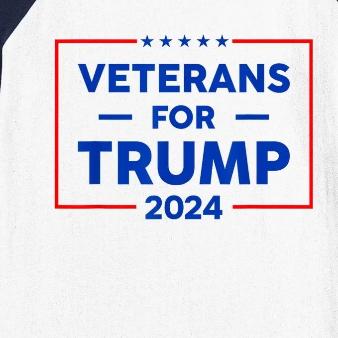 Veterans For Trump 2024 Baseball Sleeve Shirt