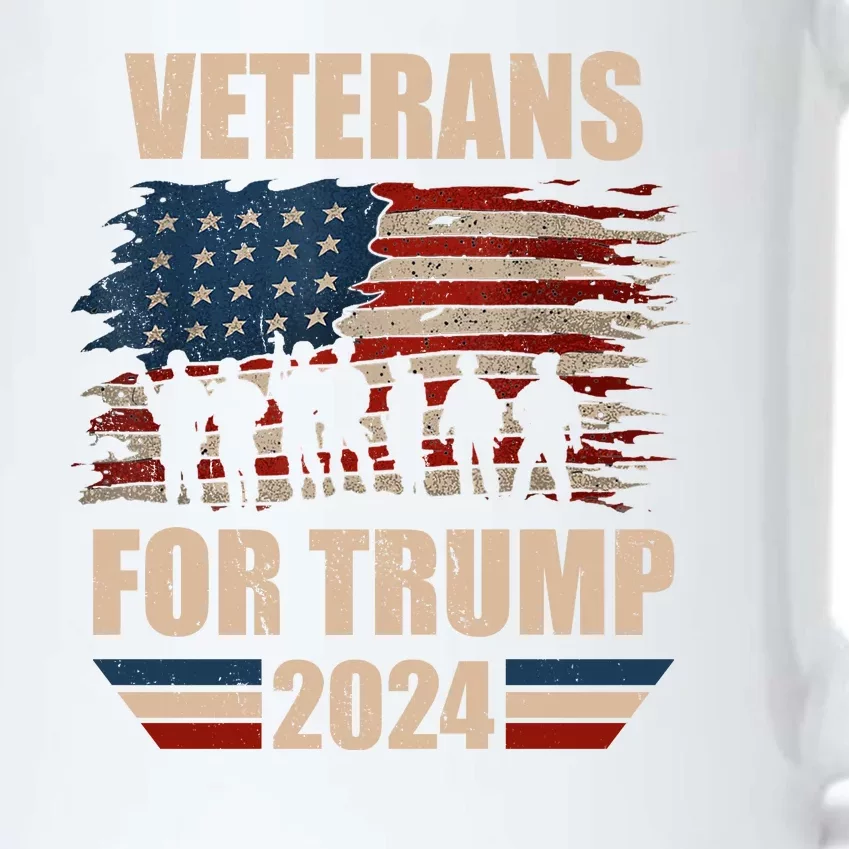 Veterans For Trump 2024 Pro American Troops Black Color Changing Mug