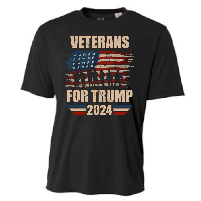 Veterans For Trump 2024 Pro American Troops Cooling Performance Crew T-Shirt