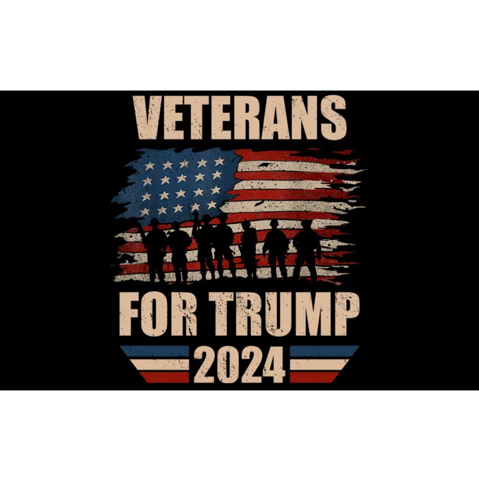 Veterans For Trump 2024 Pro American Troops Bumper Sticker