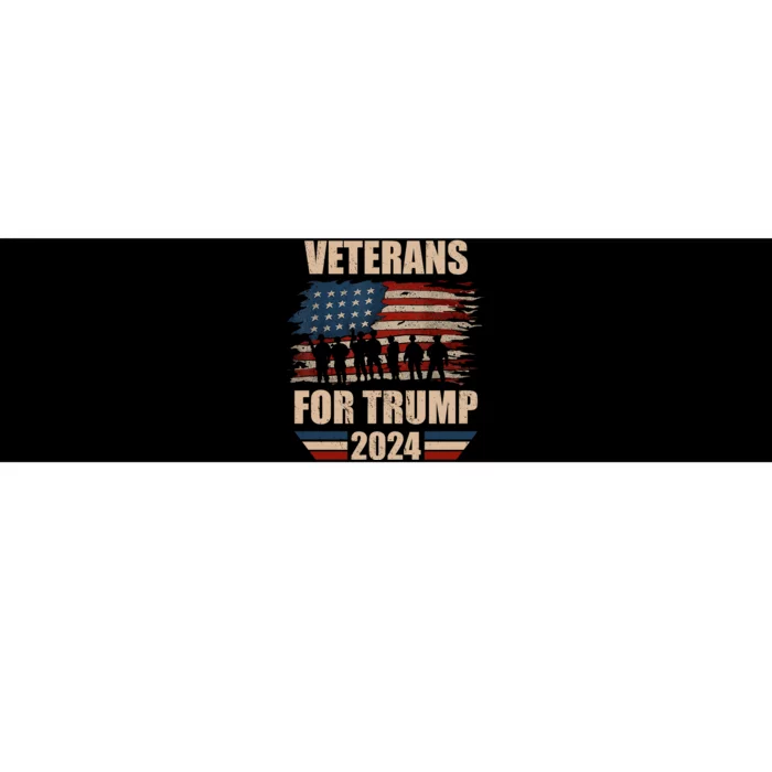 Veterans For Trump 2024 Pro American Troops Bumper Sticker