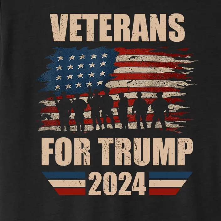 Veterans For Trump 2024 Pro American Troops ChromaSoft Performance T-Shirt