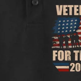 Veterans For Trump 2024 Pro American Troops Dry Zone Grid Performance Polo