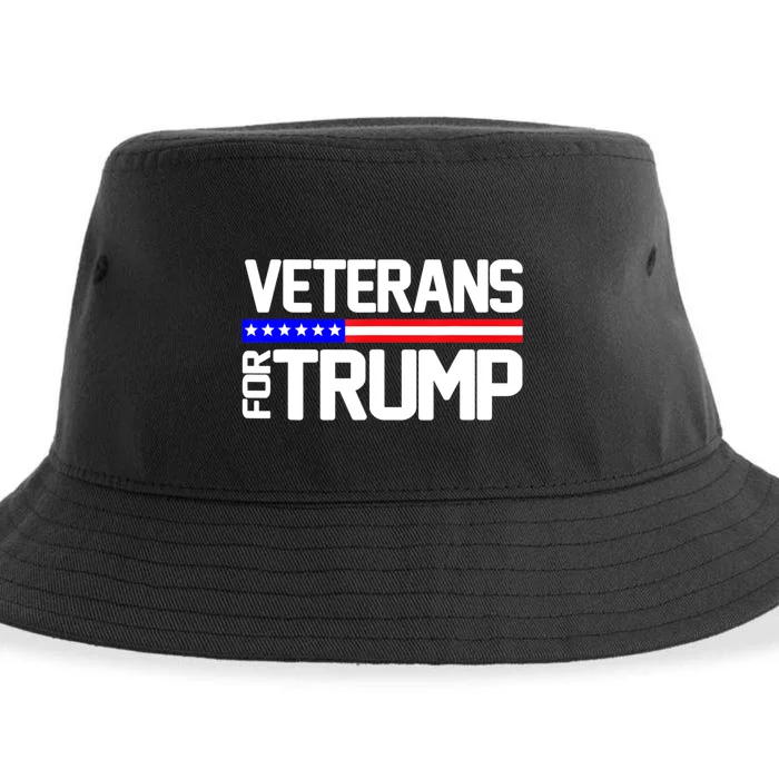 Veterans For Trump Political Veterans Day Gift Sustainable Bucket Hat