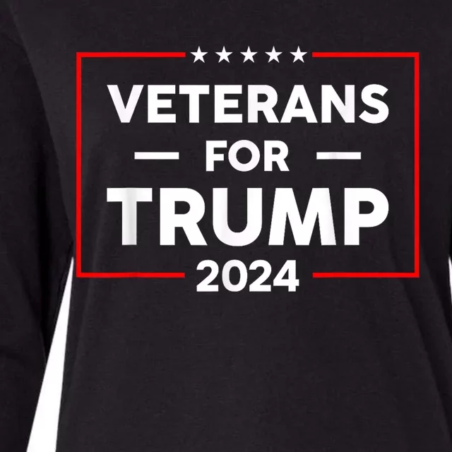 Veterans For Trump 2024 Womens Cotton Relaxed Long Sleeve T-Shirt