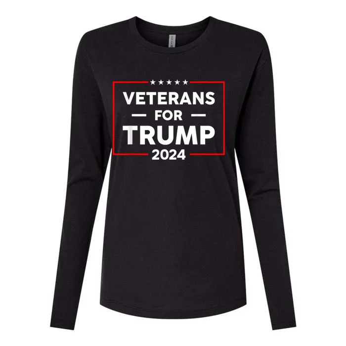 Veterans For Trump 2024 Womens Cotton Relaxed Long Sleeve T-Shirt