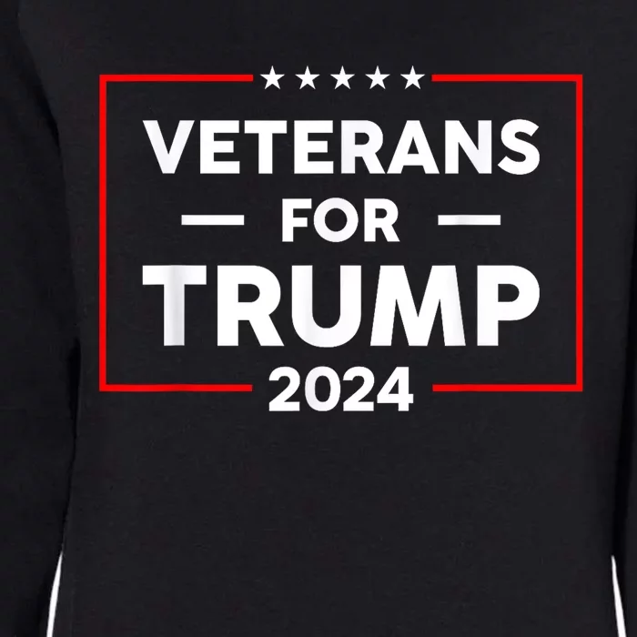 Veterans For Trump 2024 Womens California Wash Sweatshirt