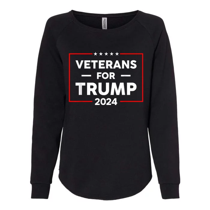 Veterans For Trump 2024 Womens California Wash Sweatshirt