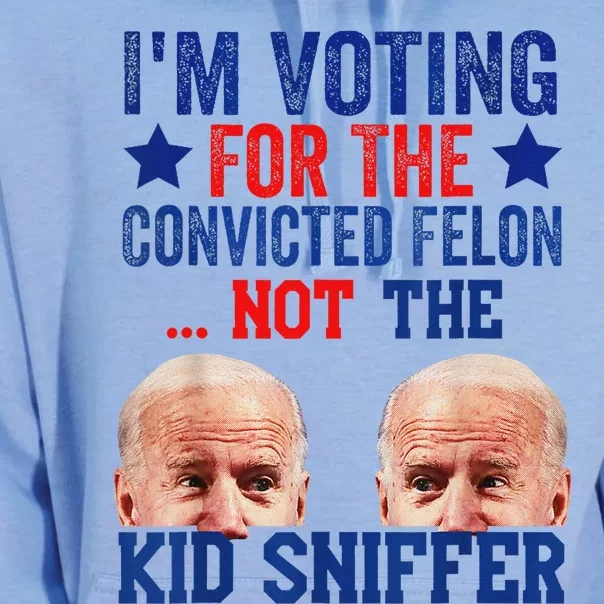 Voting For The Felon Funny Political Humor Unisex Surf Hoodie