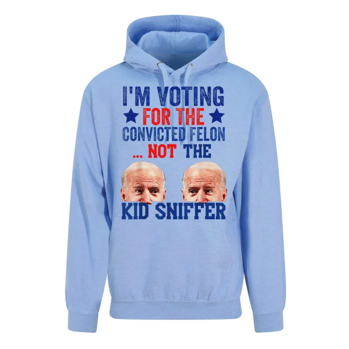 Voting For The Felon Funny Political Humor Unisex Surf Hoodie